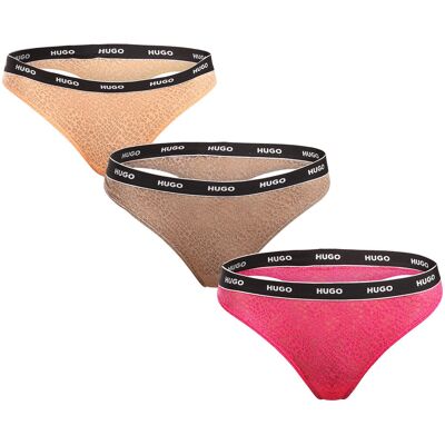 3PACK dámska tangá HUGO viacfarebné (50535265 960) S 3PACK dámska tangá HUGO viacfarebné (50535265 960) S