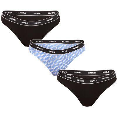 3PACK dámske tangá HUGO viacferbná (50545703 461) S 3PACK dámske tangá HUGO viacferbná (50545703 461) S