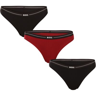 3PACK dámske tangá BOSS viacfarebné (50510030 966) S 3PACK dámske tangá BOSS viacfarebné (50510030 966) S