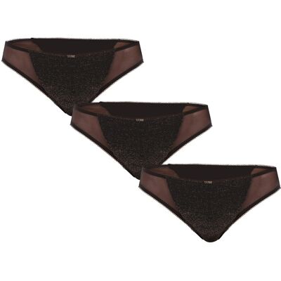 3PACK dámske tangá BOSS čierná (50550374 001) L 3PACK dámske tangá BOSS čierná (50550374 001) L