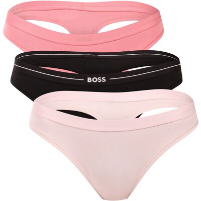3PACK dámske tangá BOSS viacfarebné (50510030 968) XXL 3PACK dámske tangá BOSS viacfarebné (50510030 968) XXL