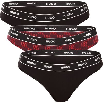 3PACK dámske tangá HUGO viacfarebná (50545703 641) L 3PACK dámske tangá HUGO viacfarebná (50545703 641) L