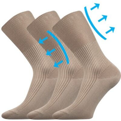 3PACK ponožky Lonka medicine béžové (Zdravan) XL 3PACK ponožky Lonka medicine béžové (Zdravan) XL