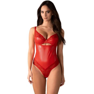 Dámske Body Obsessive červené (Aliosa teddy) S/M Dámske Body Obsessive červené (Aliosa teddy) S/M