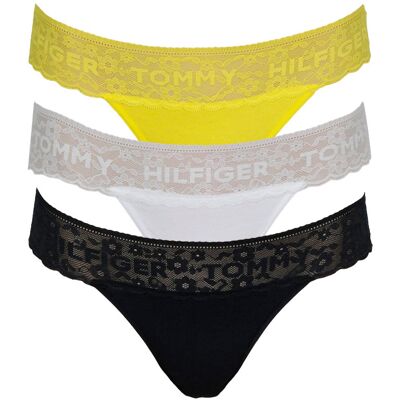 3PACK dámska tangá Tommy Hilfiger viacfarebná (UW0UW02036 0TK) M 3PACK dámska tangá Tommy Hilfiger viacfarebná (UW0UW02036 0TK) M