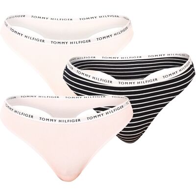 3PACK dámske tangá Tommy Hilfiger viacfarebná (UW0UW04558 0Y3) L 3PACK dámske tangá Tommy Hilfiger viacfarebná (UW0UW04558 0Y3) L