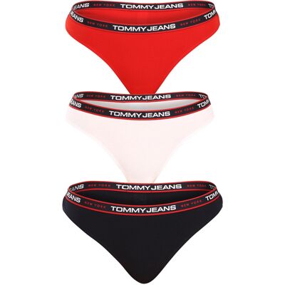 3PACK dámske tangá Tommy Hilfiger viacfarebná (UW0UW04709 0WE) XL 3PACK dámske tangá Tommy Hilfiger viacfarebná (UW0UW04709 0WE) XL
