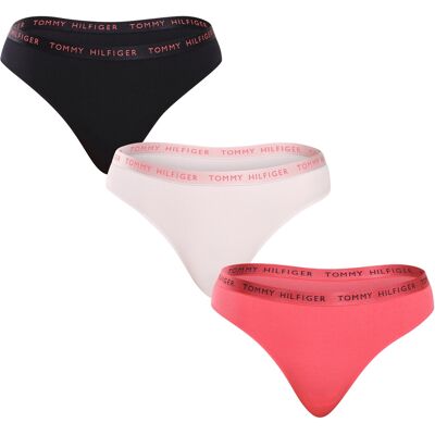 3PACK dámske tangá Tommy Hilfiger viacfarebná (UW0UW04889 0V5) XL 3PACK dámske tangá Tommy Hilfiger viacfarebná (UW0UW04889 0V5) XL