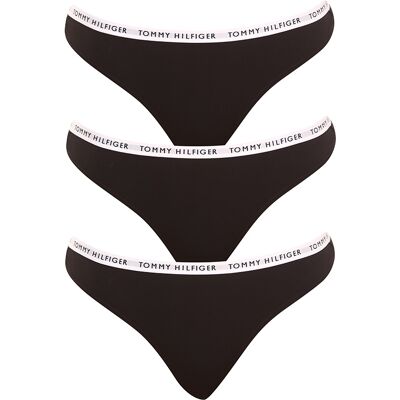 3PACK dámske tangá Tommy Hilfiger čierna (UW0UW02829 0R7) L 3PACK dámske tangá Tommy Hilfiger čierna (UW0UW02829 0R7) L