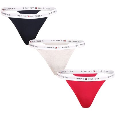 3PACK dámske tangá Tommy Hilfiger viacfarebné (UW0UW05757 0VZ) XL 3PACK dámske tangá Tommy Hilfiger viacfarebné (UW0UW05757 0VZ) XL