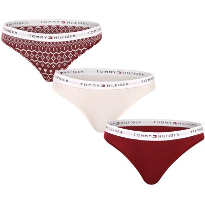 3PACK dámske tangá Tommy Hilfiger viacfarebná (UW0UW06134 0WX) XL 3PACK dámske tangá Tommy Hilfiger viacfarebná (UW0UW06134 0WX) XL