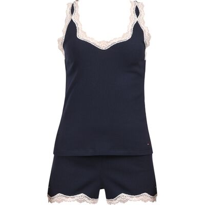 Dámske pyžamo Tommy Hilfiger modré (UW0UW06215 C1G) S Dámske pyžamo Tommy Hilfiger modré (UW0UW06215 C1G) S