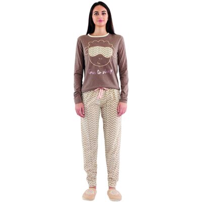 Dámske pyžamo Sorbetto Deborah viacfarebné (Deborah-brown) L Dámske pyžamo Sorbetto Deborah viacfarebné (Deborah-brown) L