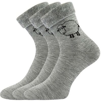 3PACK ponožky Boma vlnené sivé (Ovečkana) S 3PACK ponožky Boma vlnené sivé (Ovečkana) S