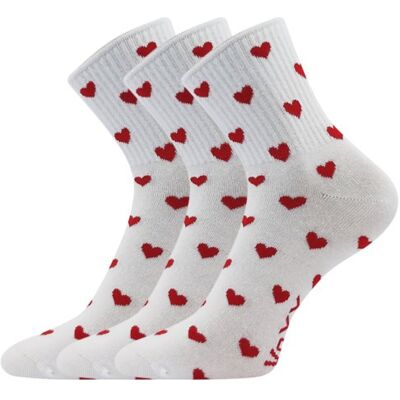 3PACK dámske ponožky VoXX srdíčka viacfarebné (Agapi) M 3PACK dámske ponožky VoXX srdíčka viacfarebné (Agapi) M