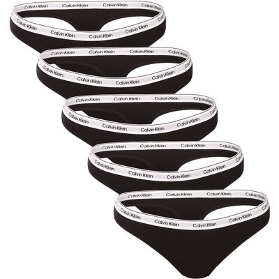 5PACK dámske tanga Calvin Klein čierne (QD5221-UB1) XL 5PACK dámske tanga Calvin Klein čierne (QD5221-UB1) XL