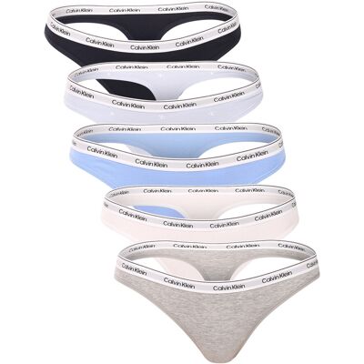 5PACK dámska tanga Calvin Klein viacfarebná (QD5221-3KV) L 5PACK dámska tanga Calvin Klein viacfarebná (QD5221-3KV) L