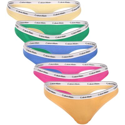 5PACK dámska tanga Calvin Klein viacfarebná (QD5221-4WI) M 5PACK dámska tanga Calvin Klein viacfarebná (QD5221-4WI) M
