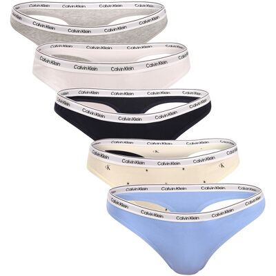 5PACK dámska tanga Calvin Klein viacfarebná (QD5221-3KW) M 5PACK dámska tanga Calvin Klein viacfarebná (QD5221-3KW) M