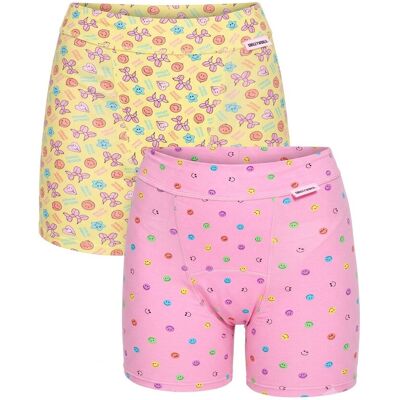 2PACK dievčenské menštruačné nohavičky Modibodi Teen Sleep Short Super Carnival Spirit (DMKMTSSSCS) 10-12 rokov 2PACK dievčenské menštruačné nohavičky Modibodi Teen Sleep Short Super Carnival Spirit (DMKMTSSSCS) 10-12 rokov