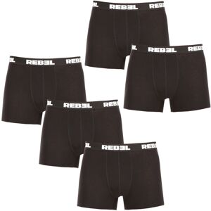 5PACK pánske boxerky Nedeto Rebel čierne (5NBR001) 5XL, trenky 5PACK pánske boxerky Nedeto Rebel čierne (5NBR001) 5XL, trenky