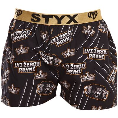Pánske trenírky Styx art / KTV športová guma - zlatá guma - limitovaná edícia (BTZ960) XL Pánske trenírky Styx art / KTV športová guma - zlatá guma - limitovaná edícia (BTZ960) XL