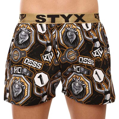 Pánske trenírky Styx art / KTV športová guma - zlatá guma - limitovaná edícia (BTZ1655) S Pánske trenírky Styx art / KTV športová guma - zlatá guma - limitovaná edícia (BTZ1655) S