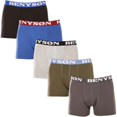 5PACK pánske boxerky Benysøn viacfarebné (4002) L, trenky 5PACK pánske boxerky Benysøn viacfarebné (4002) L, trenky