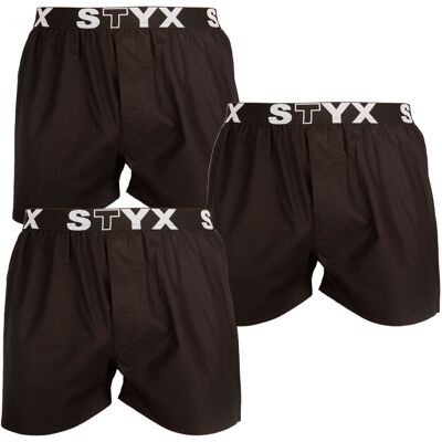 3PACK pánske trenky Styx športová guma čierne (3B960) XL, trenírky 3PACK pánske trenky Styx športová guma čierne (3B960) XL, trenírky