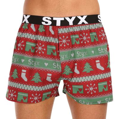 Pánske trenírky Styx art športová guma Vianoce pletené (B1658) S Pánske trenírky Styx art športová guma Vianoce pletené (B1658) S