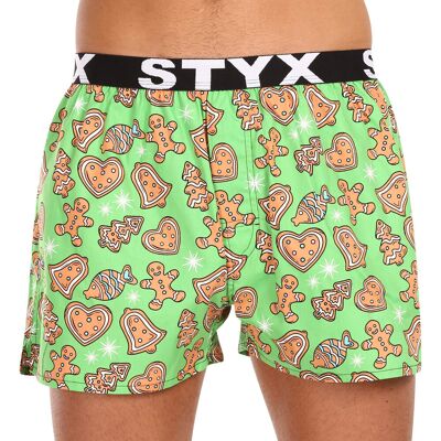 Pánske trenírky Styx art športová guma Vianoce perníčky (B1753) M Pánske trenírky Styx art športová guma Vianoce perníčky (B1753) M