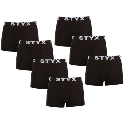 7PACK pánske boxerky Styx športová guma čierné (7G960) S, trenky 7PACK pánske boxerky Styx športová guma čierné (7G960) S, trenky