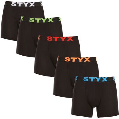 5PACK pánske boxerky Styx long športová guma čierné (5U9602) M, trenky 5PACK pánske boxerky Styx long športová guma čierné (5U9602) M, trenky
