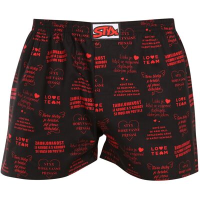 Pánske trenky Styx art klasická guma Valentín texty (A1757) XL, trenírky Pánske trenky Styx art klasická guma Valentín texty (A1757) XL, trenírky