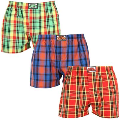 3PACK pánske trenky Styx klasická guma viacfarebné (3A100618) XXL, trenírky 3PACK pánske trenky Styx klasická guma viacfarebné (3A100618) XXL, trenírky