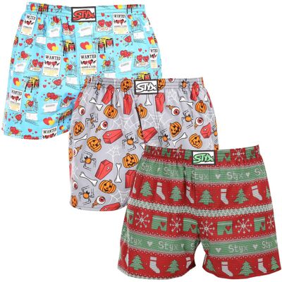 3PACK pánske trenky Styx art klasická guma viacfarebné (3A16826) L, trenírky 3PACK pánske trenky Styx art klasická guma viacfarebné (3A16826) L, trenírky