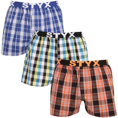 3PACK pánske trenky Styx športová guma viacfarebné (3B102426) S, trenírky 3PACK pánske trenky Styx športová guma viacfarebné (3B102426) S, trenírky