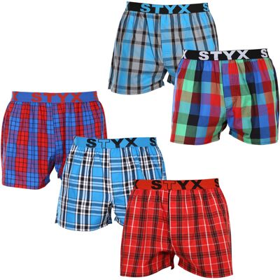 5PACK pánske trenky Styx športová guma viacfarebné (5B093120) S, trenírky 5PACK pánske trenky Styx športová guma viacfarebné (5B093120) S, trenírky