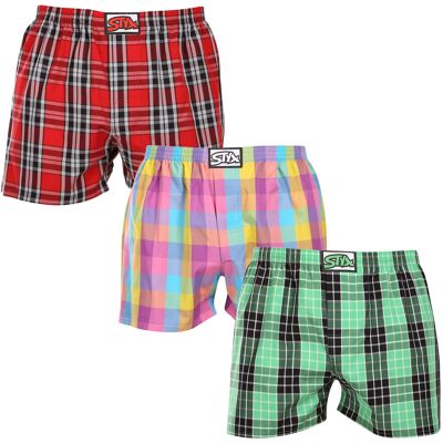 3PACK pánske trenky Styx klasická guma viacfarebné (3A102329) XXL, trenírky 3PACK pánske trenky Styx klasická guma viacfarebné (3A102329) XXL, trenírky