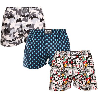 3PACK pánske trenky Styx art klasická guma viacfarebné (3A14731) M, trenírky 3PACK pánske trenky Styx art klasická guma viacfarebné (3A14731) M, trenírky
