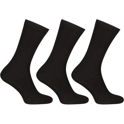 3PACK ponožky Nedeto vysoké bambusové čierne (3PBV01) S 3PACK ponožky Nedeto vysoké bambusové čierne (3PBV01) S