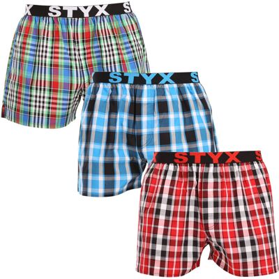 3PACK pánske trenky Styx športová guma viacfarebné (3B103436) XL, trenírky 3PACK pánske trenky Styx športová guma viacfarebné (3B103436) XL, trenírky
