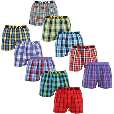 10PACK pánske trenky Styx športová guma viacfarebné (10B103140) M, trenírky 10PACK pánske trenky Styx športová guma viacfarebné (10B103140) M, trenírky