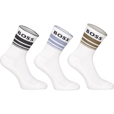 3PACK ponožky BOSS bielé (50515143 101) L 3PACK ponožky BOSS bielé (50515143 101) L