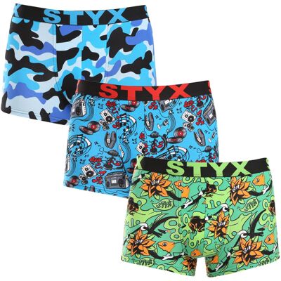 3PACK pánske boxerky Styx art športová guma viacfarebné (3G15780) S, trenky 3PACK pánske boxerky Styx art športová guma viacfarebné (3G15780) S, trenky