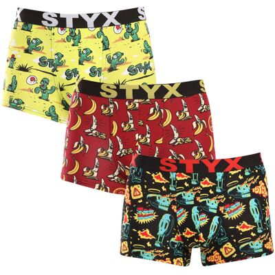 3PACK pánske boxerky Styx art športová guma viacfarebné (3G13198) S, trenky 3PACK pánske boxerky Styx art športová guma viacfarebné (3G13198) S, trenky
