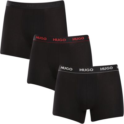 3PACK pánske boxerky HUGO čierné (50517886 991) M, trenky 3PACK pánske boxerky HUGO čierné (50517886 991) M, trenky