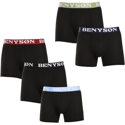 5PACK pánske boxerky Benysøn čierné (4003) M, trenky 5PACK pánske boxerky Benysøn čierné (4003) M, trenky