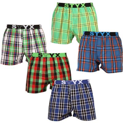 5PACK pánske trenky Styx športová guma viacfarebné (5B0888001) M, trenírky 5PACK pánske trenky Styx športová guma viacfarebné (5B0888001) M, trenírky