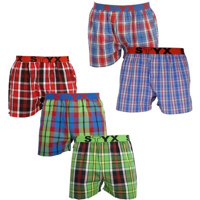 5PACK pánske trenky Styx športová guma viacfarebné (5B0102784) S, trenírky 5PACK pánske trenky Styx športová guma viacfarebné (5B0102784) S, trenírky